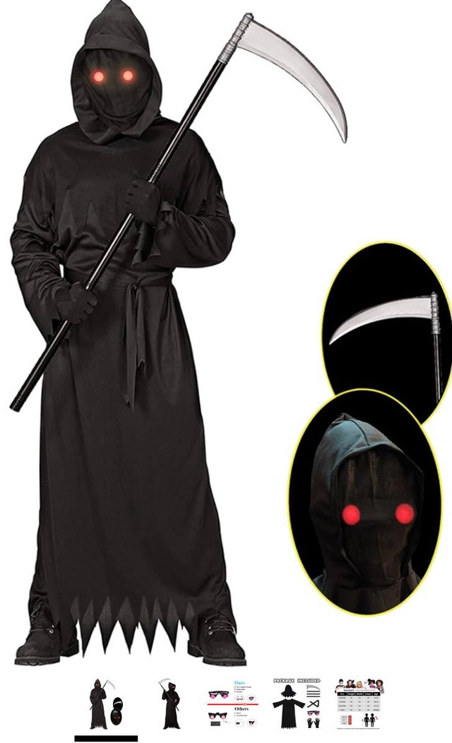 Adult Grim Reaper Halloween Costume Set - photo 3