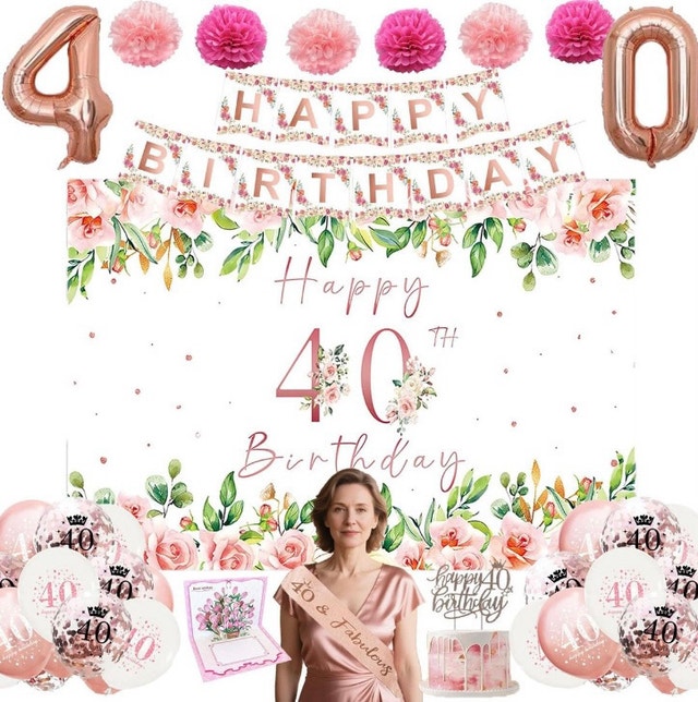 40th Birthday Party Decoration Set