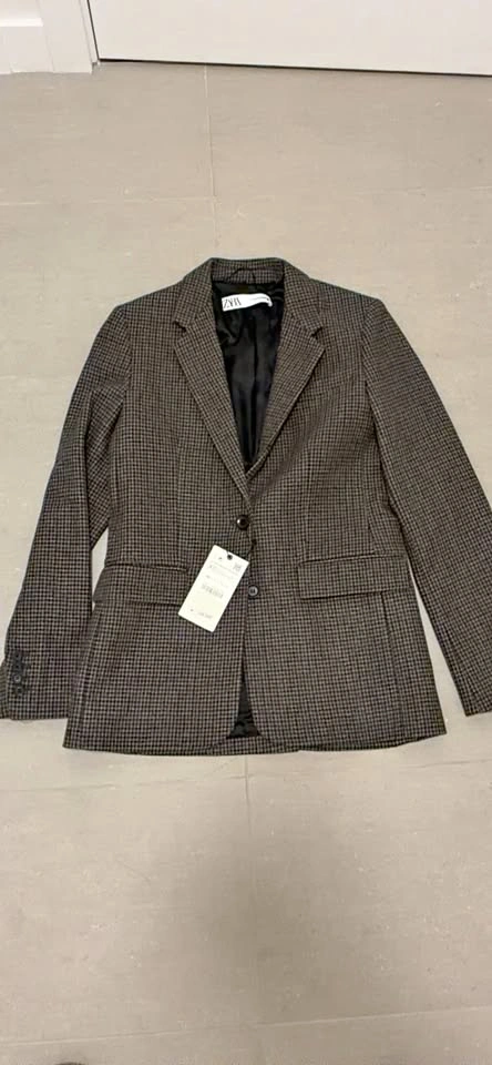 ZARA Checkered Blazer XS