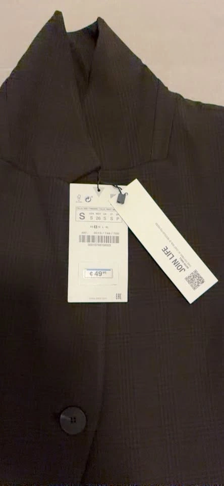 Zara Black Cropped Blazer New with Tags - photo 2