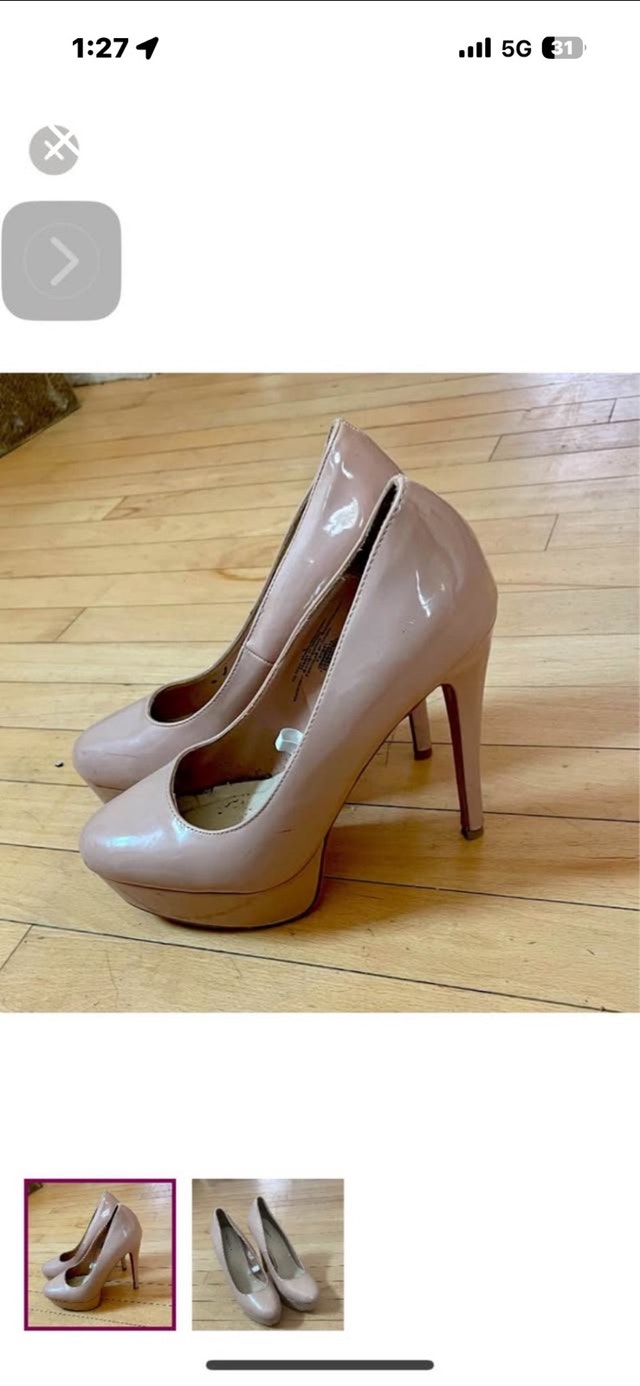 Light Pink Exhilaration Stiletto Heels – Size 8