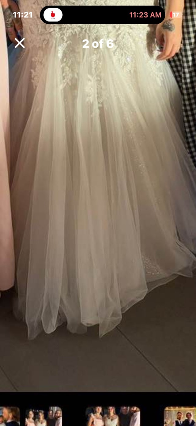 Sophia Tolli Wedding Dress Size 16 + Cathedral Veil - photo 2