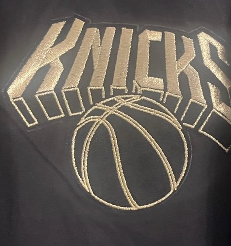 New York Knicks Gold Black Bomber Jacket Pro Standard - photo 3