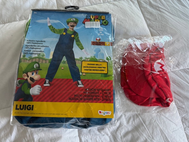 Brand New Super Mario Brothers Costume Set Kids Size 7-8 - photo 3