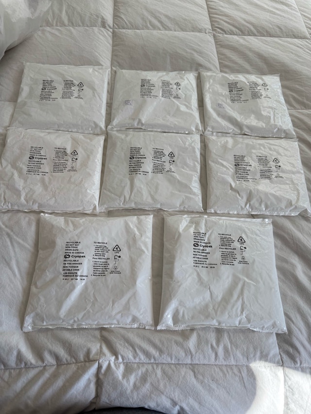 8 Brand New Ice Packs - perfect to have on hand for School Lunch