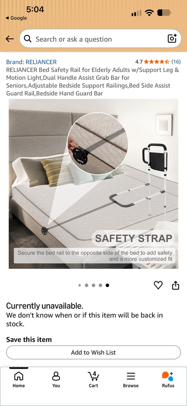 Brand New Safety Bedside Rail in Box Never Used - photo 4