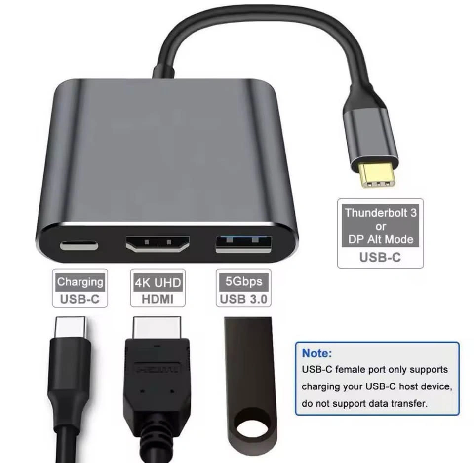 Brand New 3-in-1 USB-C Hub Adapter - photo 2