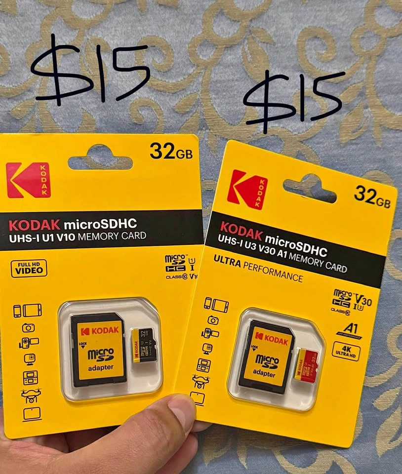 32GB SD Memory Card & MicroSD Card – Class 10 High Speed