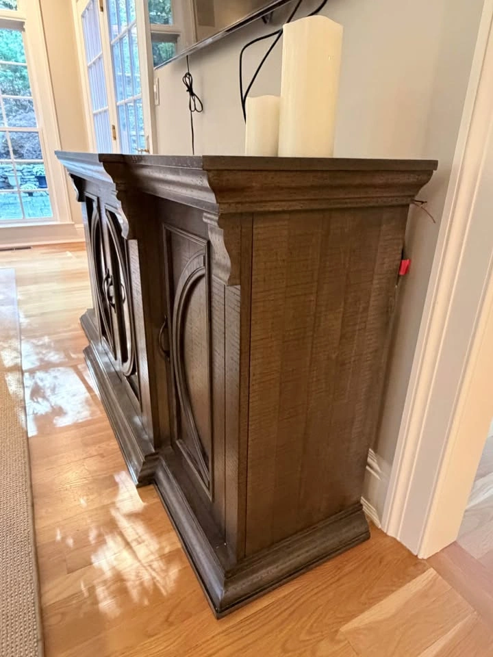 Rustic Wood 4-Door Sideboard Media Console - photo 3