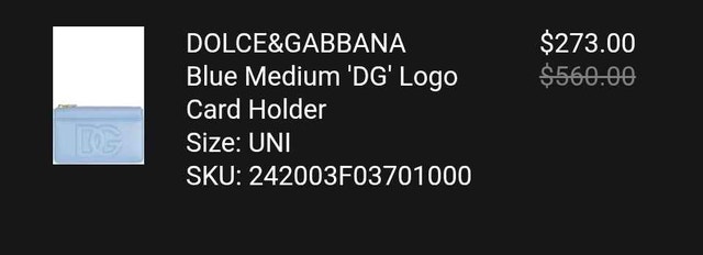 New Dolce & Gabbana Blue Medium 'DG' Logo Card Holder - photo 4
