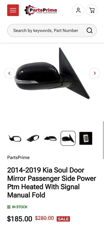 Kia Soul Side Door Mirror Power Heated Signal Manual Fold