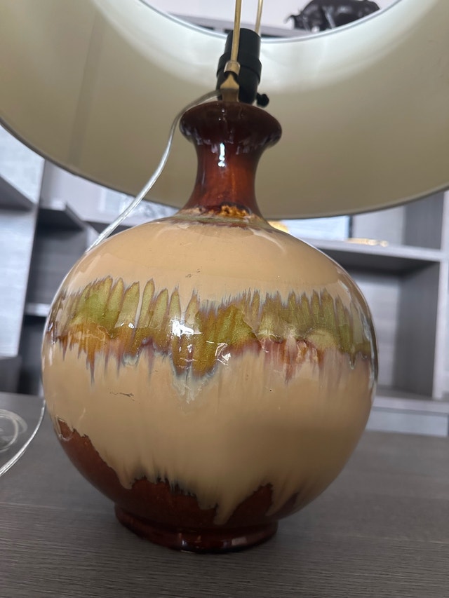 Vintage Signed Studio Pottery Table Lamp - photo 4