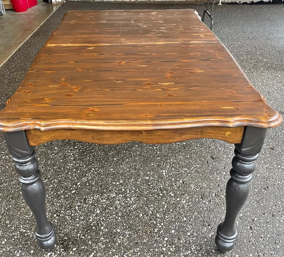 Two-Tone Wood Dining Table