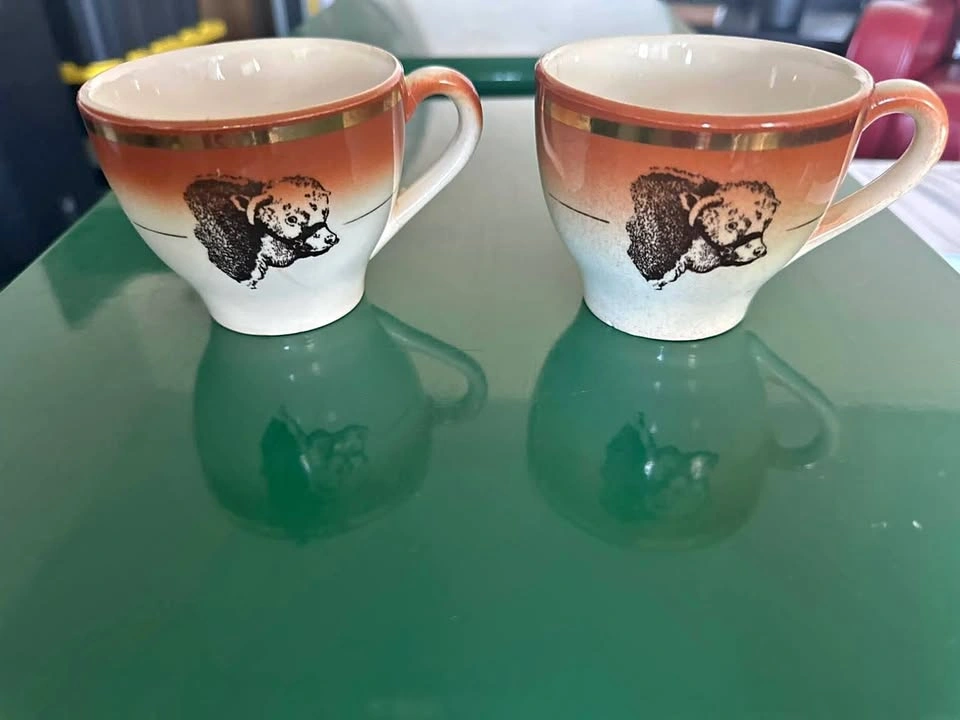 Vintage Cow Coffee Cups – Set of 2
