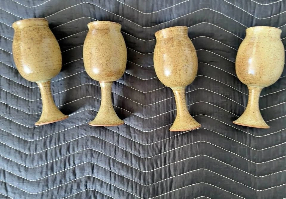 Vintage Studio Pottery Vessels — Set of 4