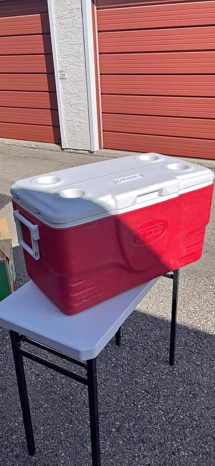 Coleman Red White Cooler