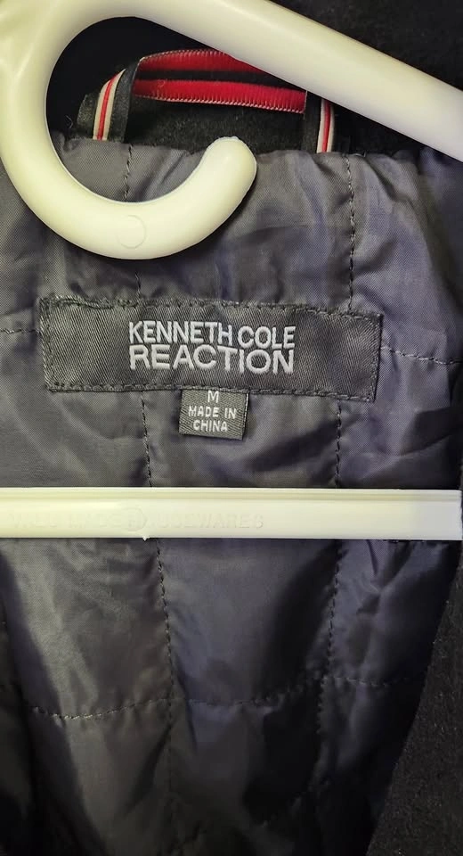 Black Wool Pea Coat - Size M Men Kenneth Cole Reaction - photo 5