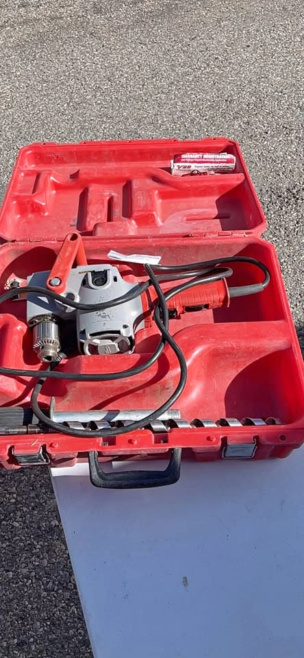 Milwaukee Power Drill with Case and Bits