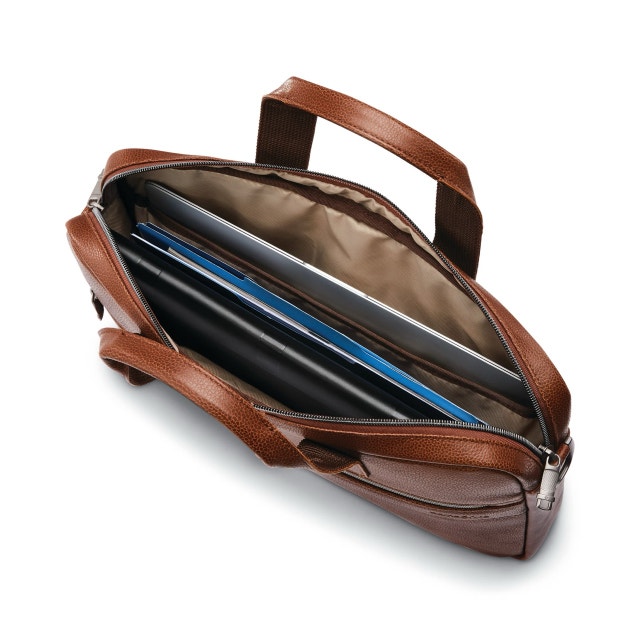 [NEW] Samsonite Classic Leather Slim Brief Cognac - photo 2