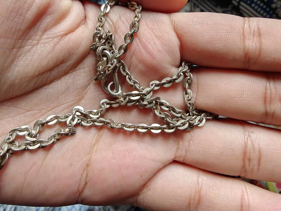 Real Silver Chain ( not plated ) ~10 grams 21 inches - photo 2