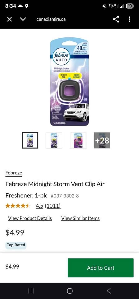 Febreze Auto Fragrance - 4 Pieces - Actual $19.96, Take for $10 - photo 2