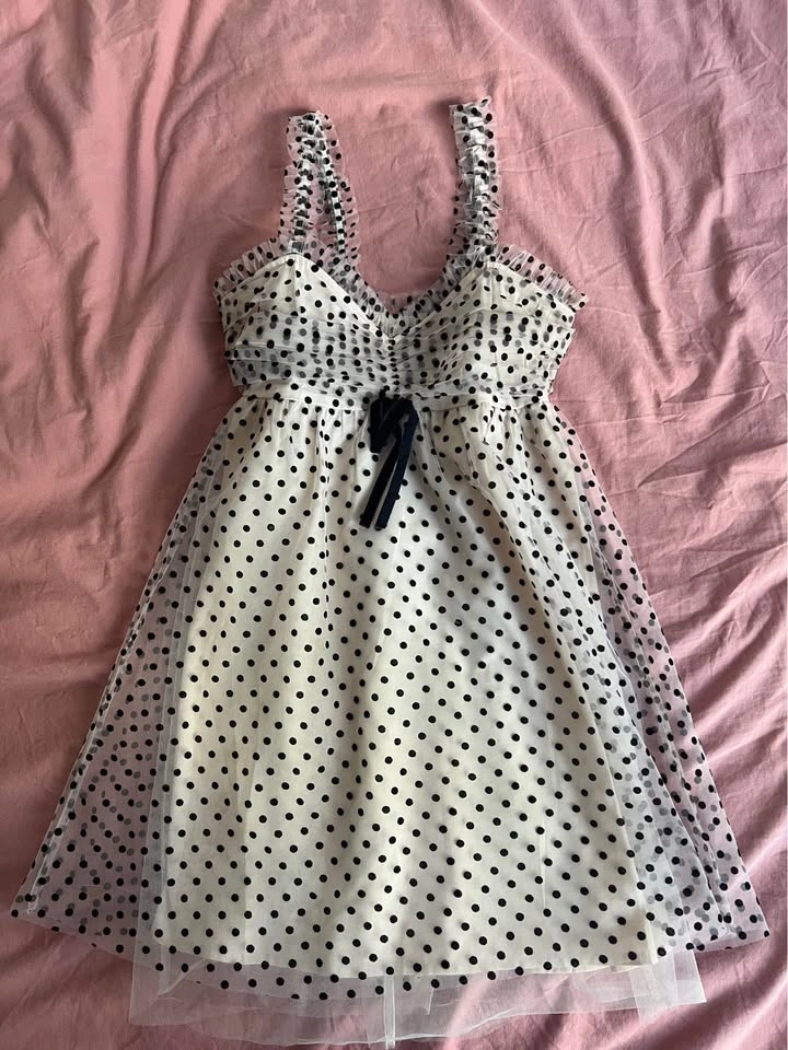 American Eagle Polka Dot Mesh Dress – XXS