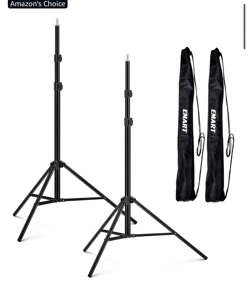 EMART 7ft Photography Light Stands – Set of 2 with Carry Bags