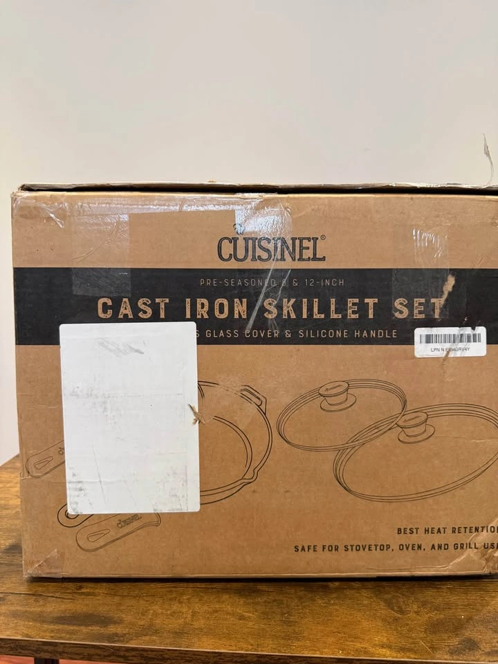 Cuisinel 12” Cast Iron Skillet with Lid – Brand New - photo 5