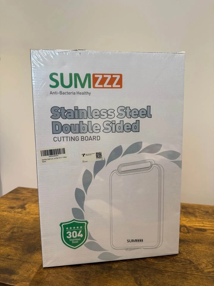 SUMZZZ Stainless Steel Double-Sided Cutting Board – 16” × 11” - photo 2