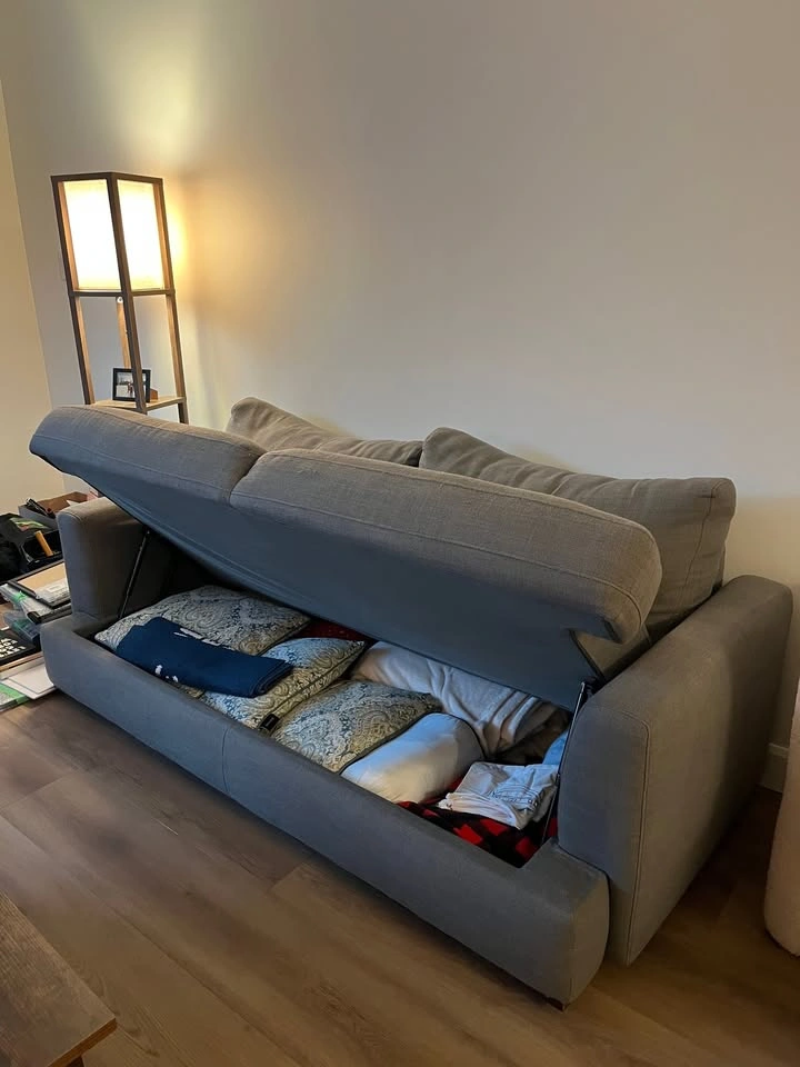 Weston 3-Seater Sofa with Storage – Charcoal - photo 3