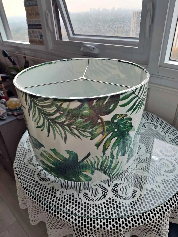 Nautica Home Tropical Palm Leaf Drum Lamp Shade