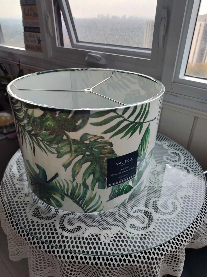 Nautica Home Tropical Palm Leaf Drum Lamp Shade - photo 2