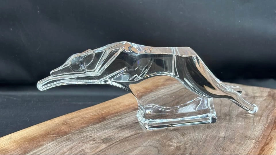 Vintage J.G. Durand French Crystal Greyhound Figurine (Signed) - photo 2
