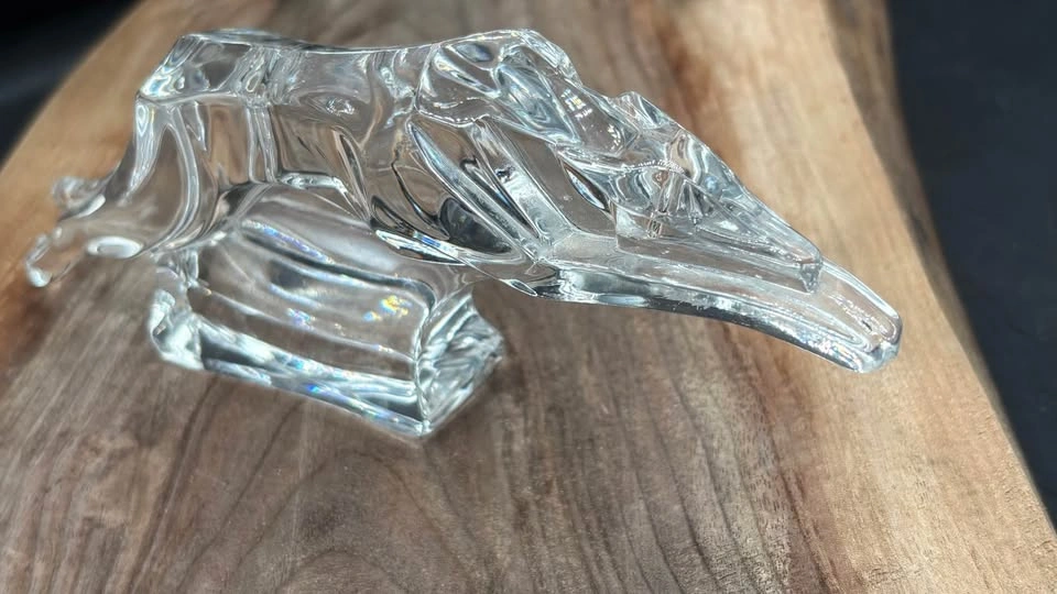 Vintage J.G. Durand French Crystal Greyhound Figurine (Signed) - photo 3