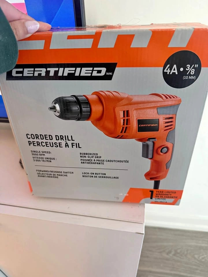 Certified 4A 3/8" Corded Drill