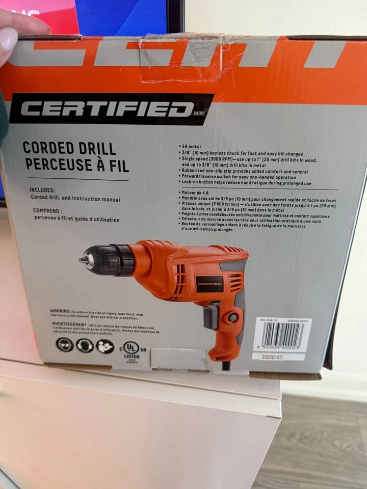 Certified 4A 3/8" Corded Drill - photo 2