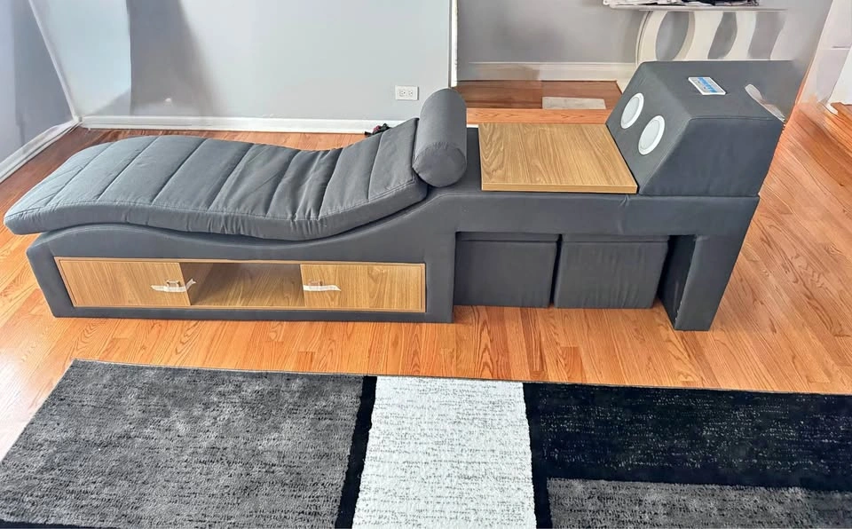Lounge Chair with Bluetooth Speaker, Light, Massage & Locker