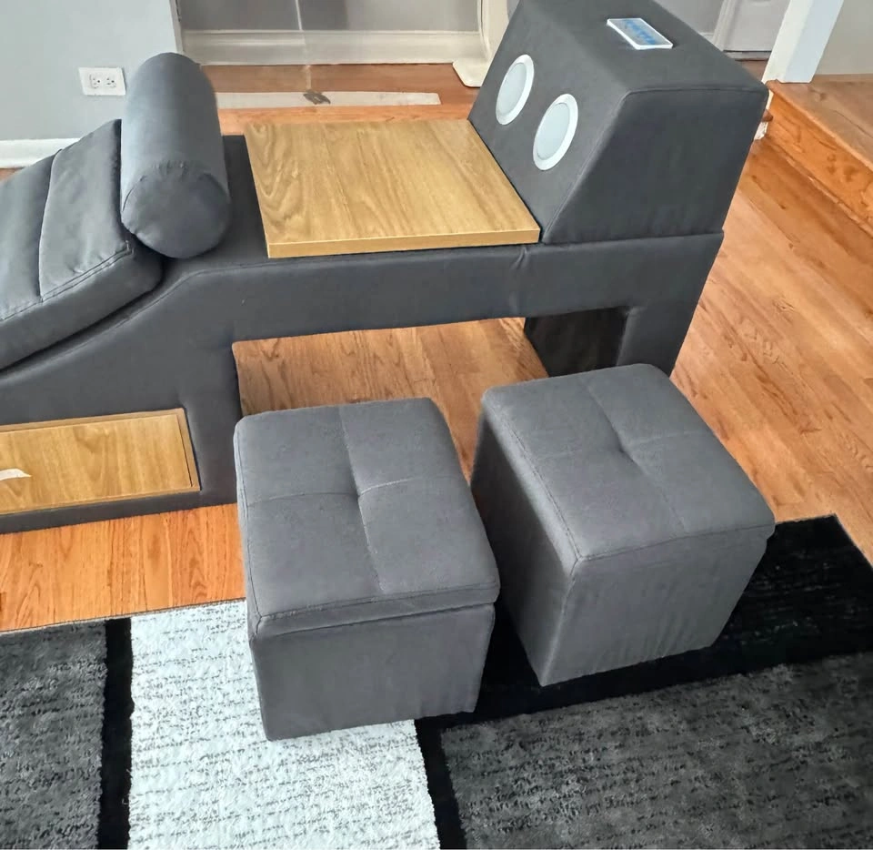 Lounge Chair with Bluetooth Speaker, Light, Massage & Locker - photo 2