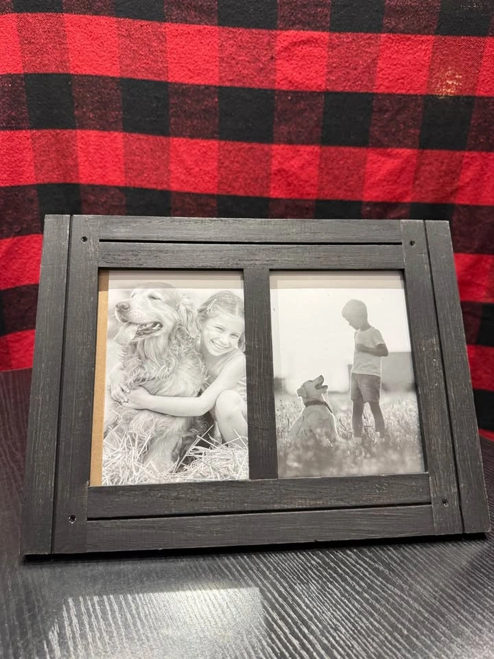 Americanflat Rustic Black Double Photo Frame – 5×7 - Brand New - photo 2