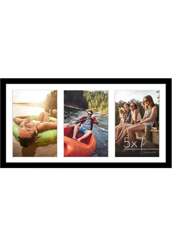 Americanflat Black Collage Photo Frame – 3 Photos, 5×7