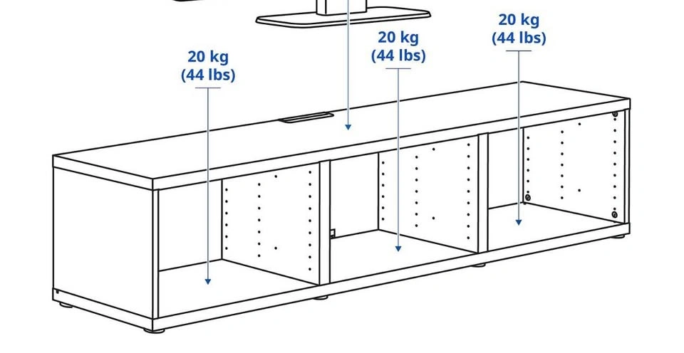 WHITE BESTA TV BENCH - photo 4