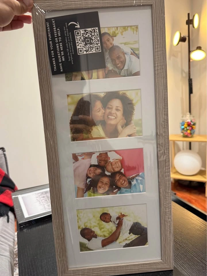 Americanflat 4-Photo Collage Frame – Rustic Grey - Brand New - photo 2