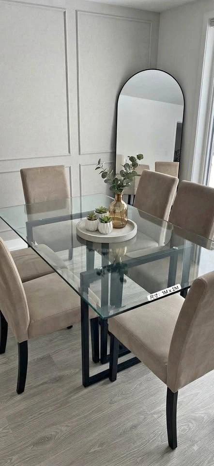 Glass Dining Table (1m x 1.8m)