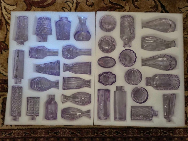 Brand New 32-Pack Vintage Purple Glass Bud Vases