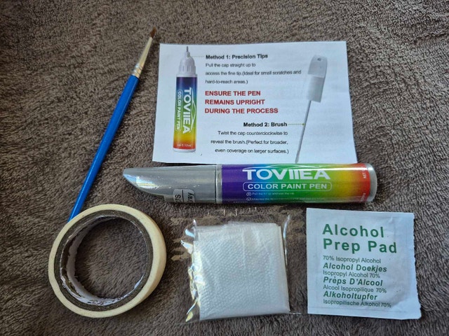 Toviiea Car Touch Up Paint Pen – KIA Wolf Gray (Paint Code C7S)