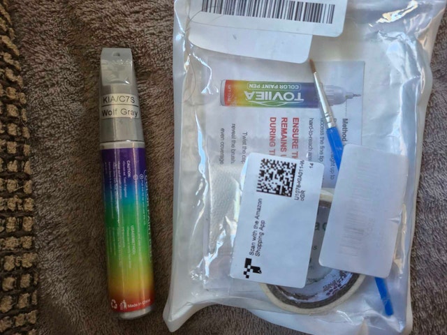 Toviiea Car Touch Up Paint Pen – KIA Wolf Gray (Paint Code C7S) - photo 2