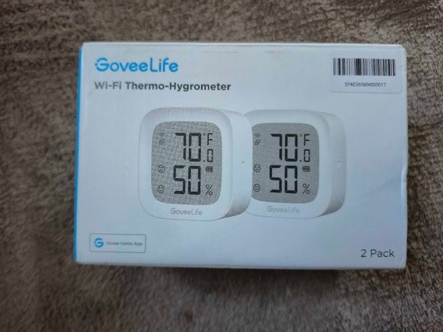 GoveeLife Wi-Fi Smart Thermometer Hygrometer 2-Pack – Brand New