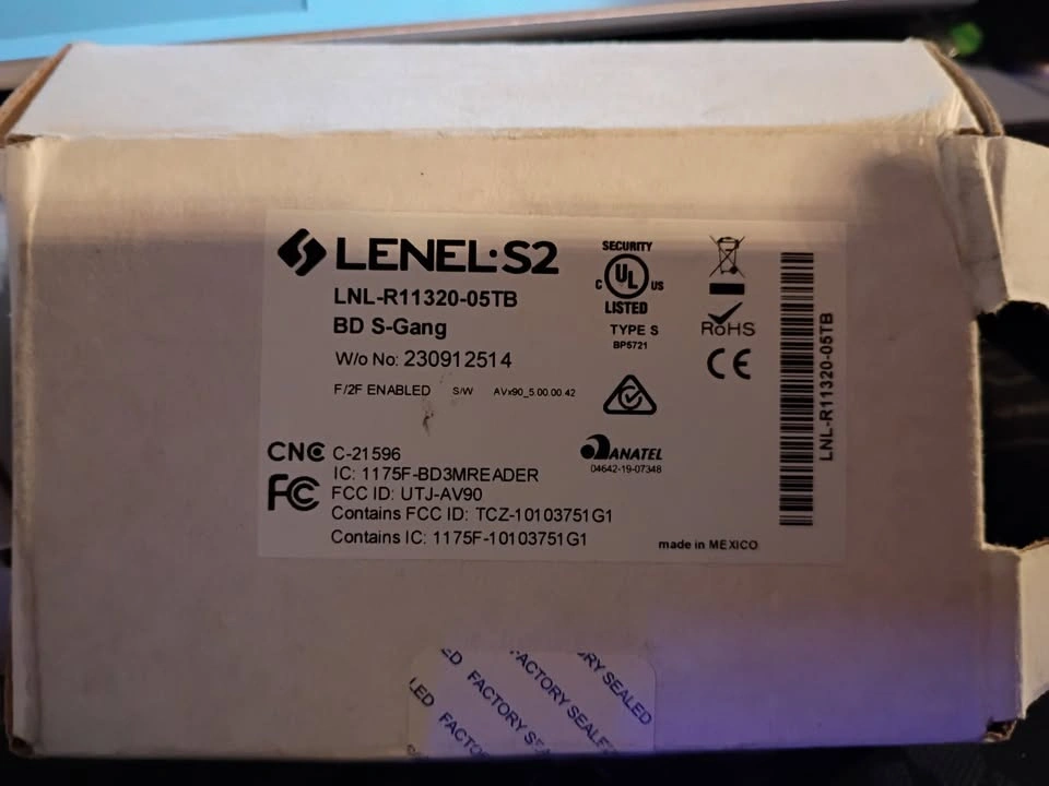 New LENEL S2 Blue Diamond Readers LNL-R10320-05 TB BD MR - photo 2