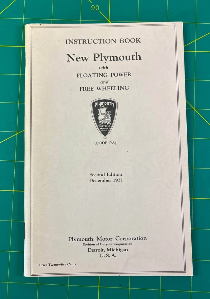 Vintage Plymouth Automobile Instruction Manuals 1929–1931 – Lot - photo 3