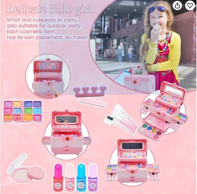 Brand new Kids Washable Makeup Kit for Girls – Pink Pretend Play - photo 5